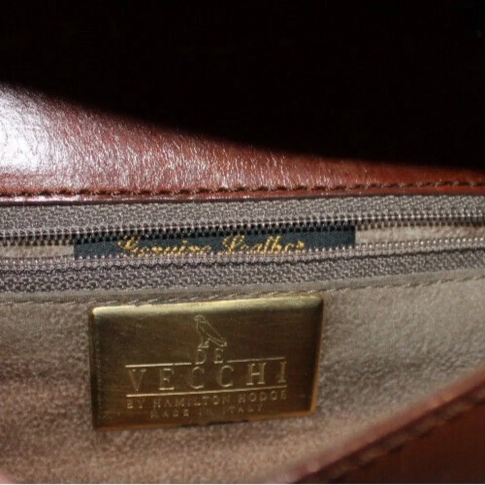 De Vecchi by Hamilton Hodge genuine leather purse Italy brown (no strap)